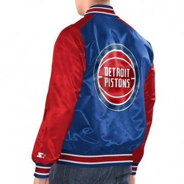 Detroit Pistons Renegade Varsity Satin Jacket