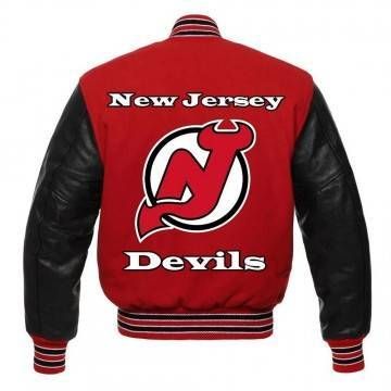 New Jersey Devils Varsity Red and Black Jacket