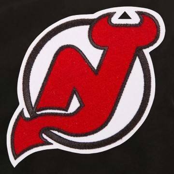 Black New Jersey Devils Lightweight Bomber Nylon Jacket Black New Jersey Devils Lightweight Bomber Nylon Jacket