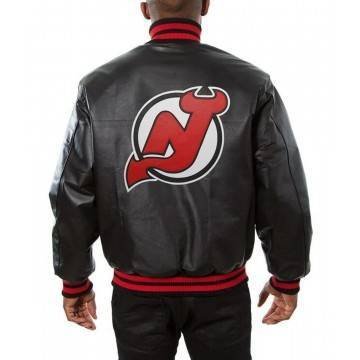 Varsity Bomber New Jersey Devils Leather Jacket Varsity Bomber New Jersey Devils Leather Jacket