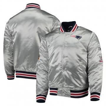 New England Patriots Game Silver Satin Jacket