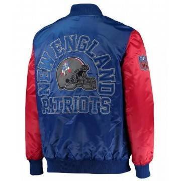 New England Patriots Locker Room Throwback Red and Blue Jacket New England Patriots Locker Room Throwback Red and Blue Jacket