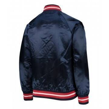 New England Patriots Raglan Full-Snap Satin Jacket