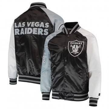 Las Vegas Raiders The Reliever Satin Jacket Las Vegas Raiders The Reliever Satin Jacket