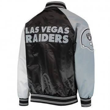 Las Vegas Raiders The Reliever Satin Jacket Las Vegas Raiders The Reliever Satin Jacket