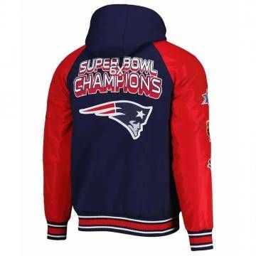 New England Patriots Defender Royal Hoodie Varsity Jacket New England Patriots Defender Royal Hoodie Varsity Jacket