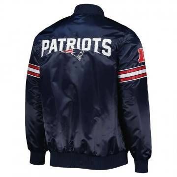New England Patriots Navy Blue Satin Jacket