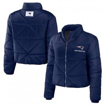 Women’s New England Patriots Puffer Cropped Jacket Women’s New England Patriots Puffer Cropped Jacket