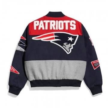 New England Patriots Navy Wool Varsity Jacket New England Patriots Navy Wool Varsity Jacket