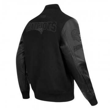 New England Patriots Triple Black Varsity Jacket