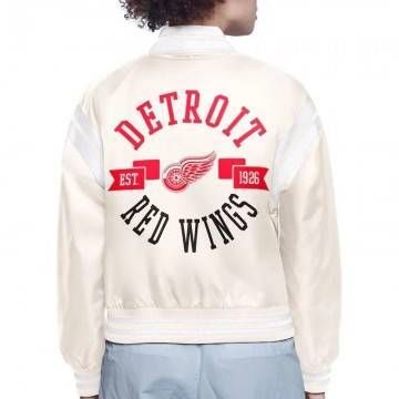 Detroit Red Wings Satin Varsity Jacket