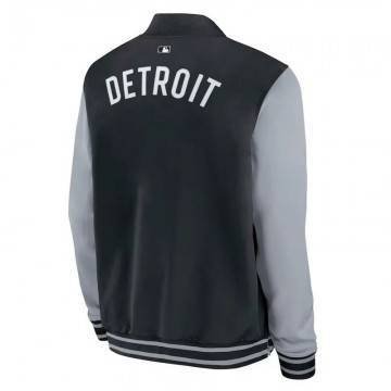 Detroit Tigers Dugout Black Bomber Jacket