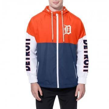 Navy & Orange Detroit Tigers Hoodie Windbreaker Navy & Orange Detroit Tigers Hoodie Windbreaker