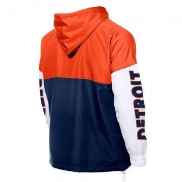 Navy & Orange Detroit Tigers Hoodie Windbreaker Navy & Orange Detroit Tigers Hoodie Windbreaker