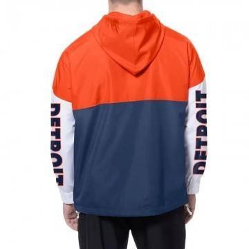 Navy & Orange Detroit Tigers Hoodie Windbreaker Navy & Orange Detroit Tigers Hoodie Windbreaker