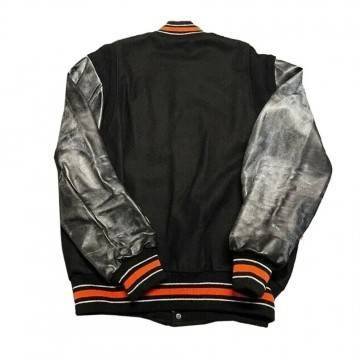 Detroit Tigers Black Letterman Jacket