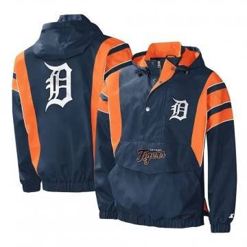 Impact Detroit Tigers Half-Zip Hoodie Jacket Impact Detroit Tigers Half-Zip Hoodie Jacket