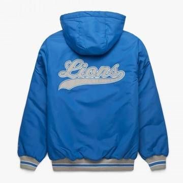 Detroit Lions Blue Hooded Jacket