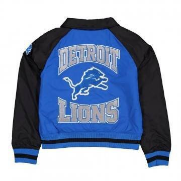 Detroit Lions Blue and Navy Throwback Jacket