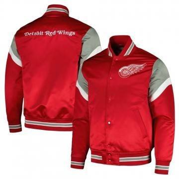 Detroit Red Wings Red Heavyweight Satin Jacket