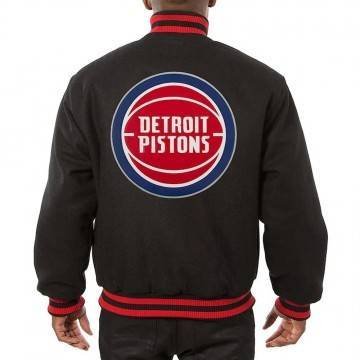 Detroit Pistons Black Wool Varsity Jacket