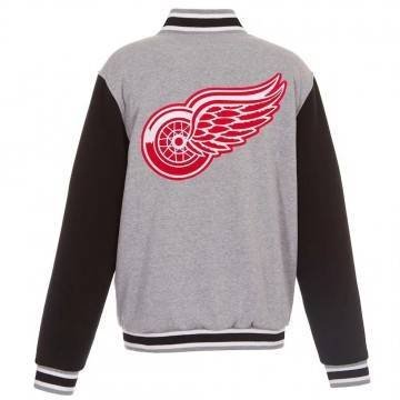 Detroit Red Wings Gray Varsity Wool Jacket