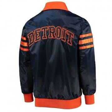 Navy Blue The Captain III Detroit Tigers Satin Jacket Navy Blue The Captain III Detroit Tigers Satin Jacket