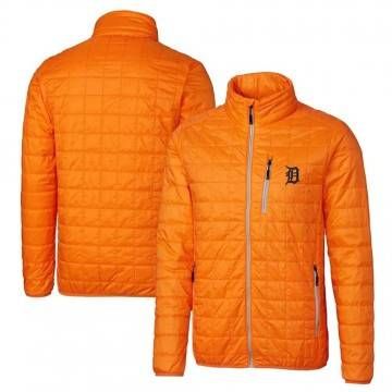 Detroit Tigers Puffer Full-Zip Orange Jacket
