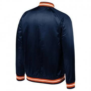 Detroit Tigers Bomber Satin Navy Jacket