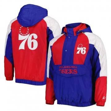 Body Check Philadelphia 76ers Half-Zip Hoodie Jacket