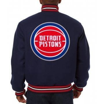 Varsity Detroit Pistons Navy Blue Wool Jacket Varsity Detroit Pistons Navy Blue Wool Jacket