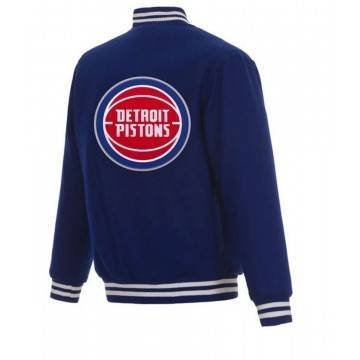 Varsity Detroit Pistons Royal Blue Wool Jacket