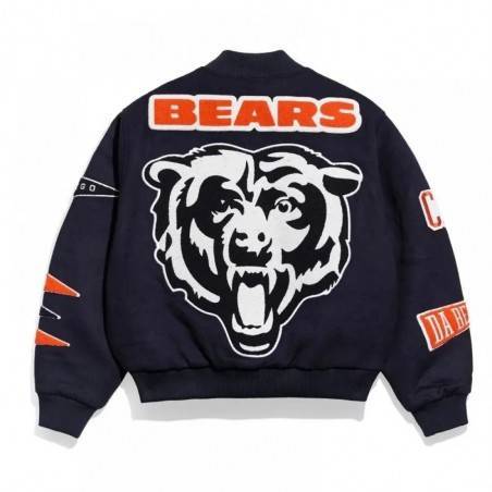 Retro Chicago Bears Navy Varsity Wool Pennant Jacket