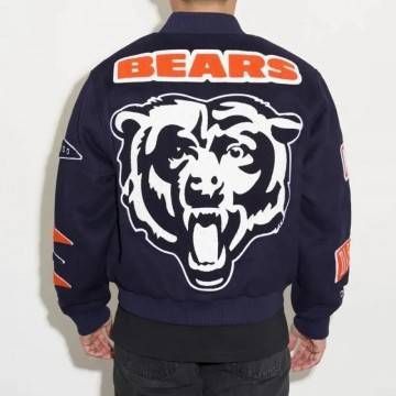 Chicago Bears Pennant Navy Varsity Wool Jacket
