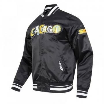 Vintage Chicago Sky Classic Rib Satin Jacket