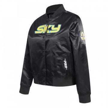 Chicago Sky Classic Essentials Black Satin Jacket Chicago Sky Classic Essentials Black Satin Jacket