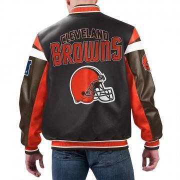 Cleveland Browns Black Varsity Leather Jacket
