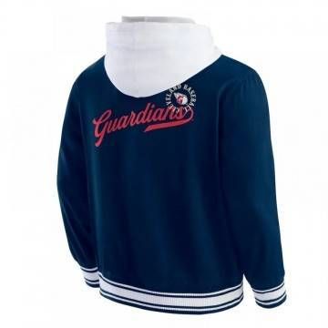 Cleveland Guardians Navy Cotton Hooded Jacket