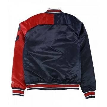 Cleveland Indians Navy and Red Varsity Satin Jacket Cleveland Indians Navy and Red Varsity Satin Jacket