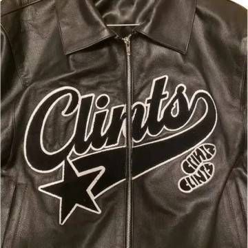 Clints Black Leather Jacket