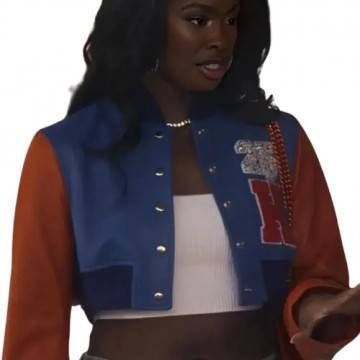 Coco Jones Bel Air S03 Crop Varsity Jacket