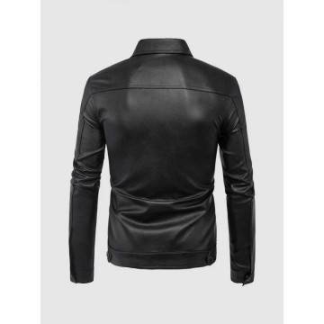 Collared Leather Jacket