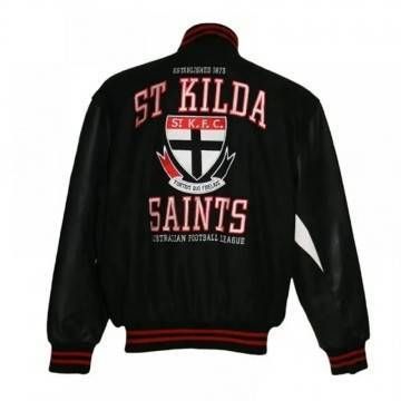 Collegiate St Kilda Saints Black Varsity Jacket