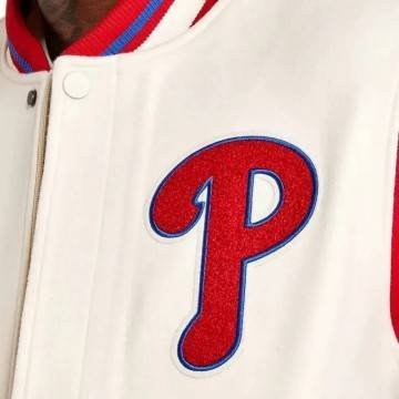 Philadelphia Phillies Cream Varsity Jacket