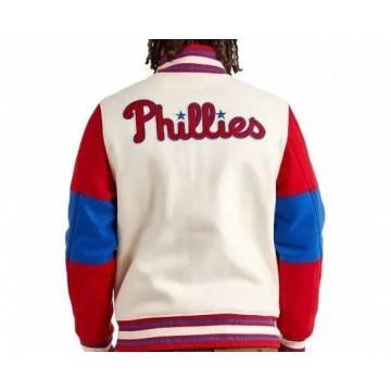 Philadelphia Phillies Cream Varsity Jacket