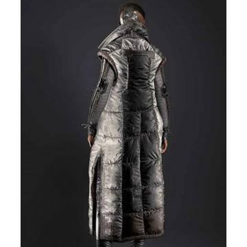 Cyberpunk 2077 Brigitte Silver Sleeveless Coat