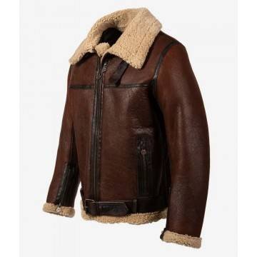 Dark Winds Zahn McClarnon Shearling Leather Jacket Dark Winds Zahn McClarnon Shearling Leather Jacket