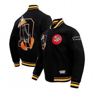 Daffy Duck Looney Tunes Freeze Max Black Varsity Jacket