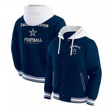 Dallas Cowboys Navy Cotton Hooded Jacket