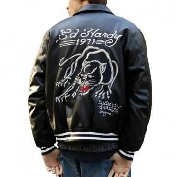 Ed Hardy 1971 Leather Jacket